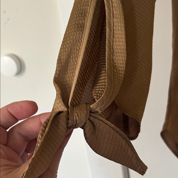 Michael Kors Brown V-Neck Blouse - Picture 5 of 10